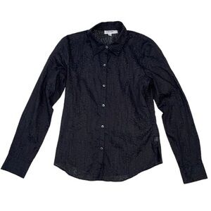 Calvin Klein Long Sleeve Button Up Top